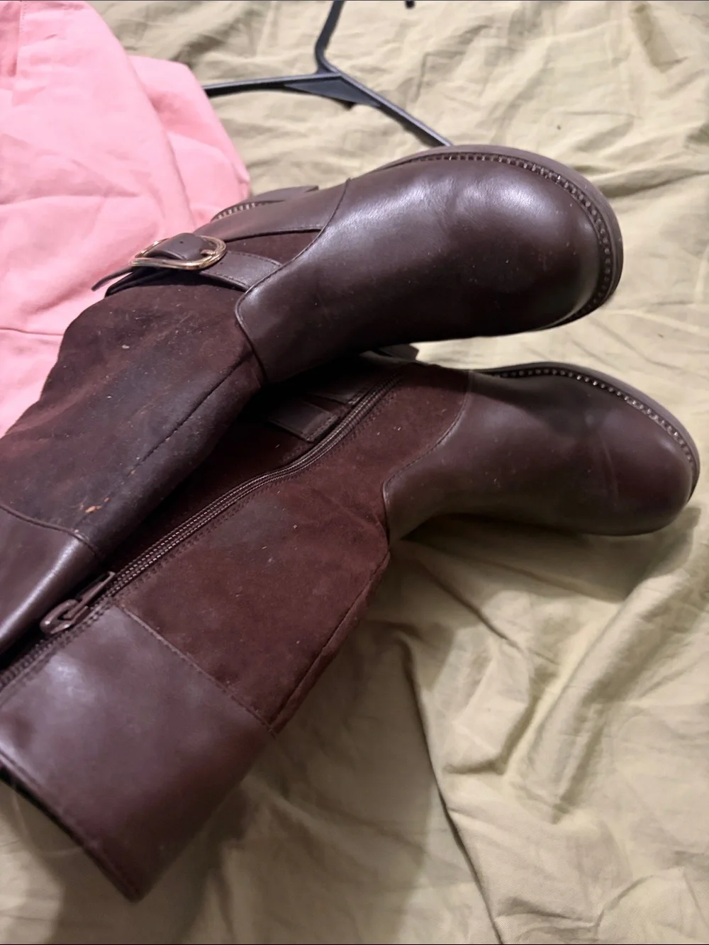Classic Women's Mid-Calf Riding Boots in Dark Brown